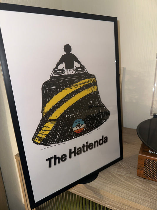 Hacienda Poster – Hatienda Wall Art – Famous Music Venues Print – Iconic Manchester Club Poster – A3 Framed or Unframed