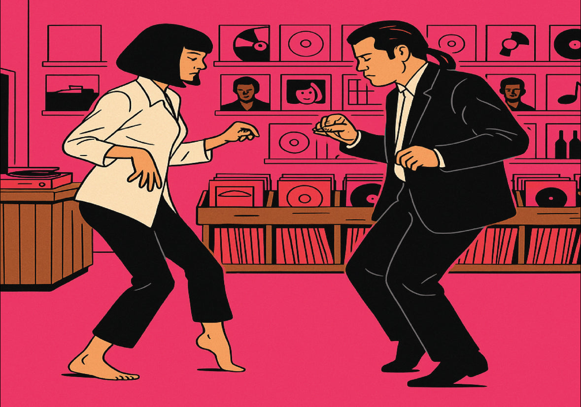 Pulp Fiction Dance Scene Art Print (Vinyl Record Store)