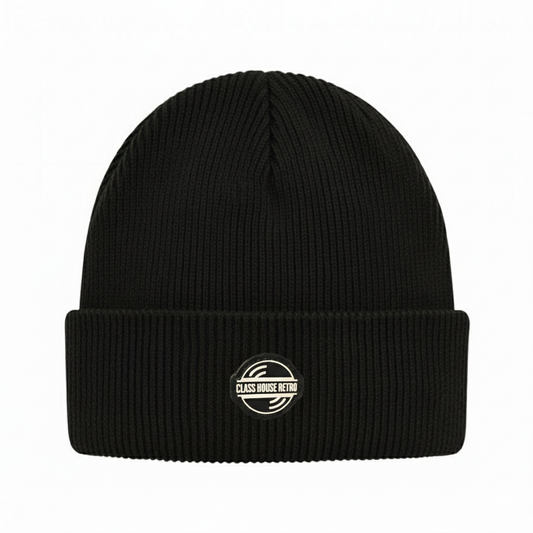 CHR Short Cuffed Black Beanie