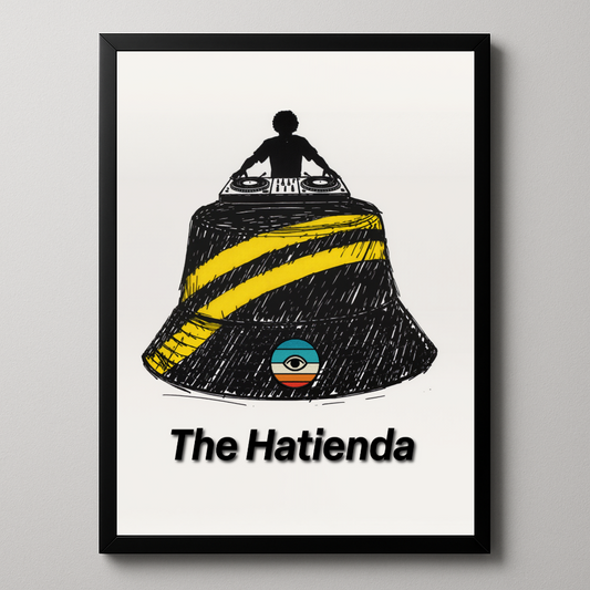 Hacienda Poster – Hatienda Wall Art – Famous Music Venues Print – Iconic Manchester Club Poster – A3 Framed or Unframed