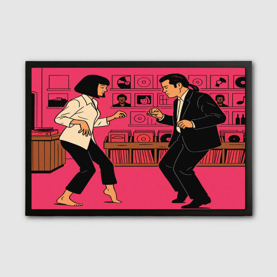 Pulp Fiction Dance Scene Art Print (Vinyl Record Store)